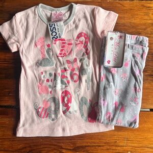 Pink and Gray Kids Pajamas Set